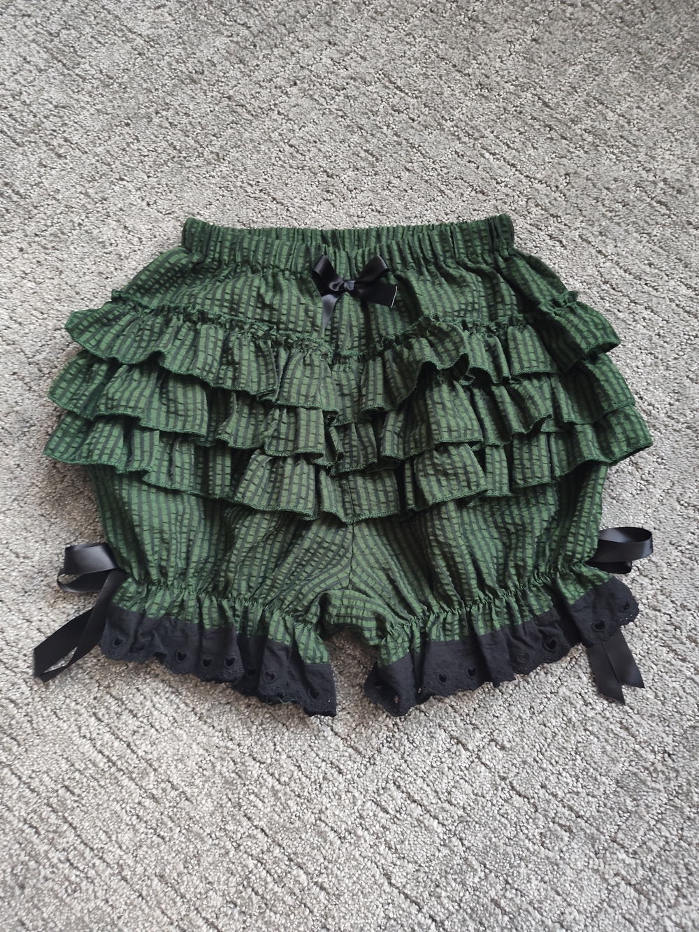Green Ruffled Bloomers